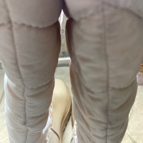 Quilted boot used, size 40, beige, waterproof upper