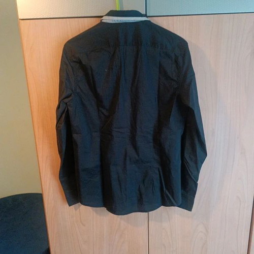 Men's shirt like new, size L, black and white