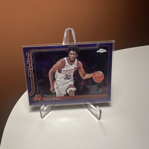 Topps Chrome Thaddeus Young Purple Refractor 2025-26 #135 Phoenix Suns new
