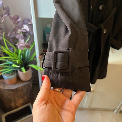 Artisti Italiani trench coat size S used, black