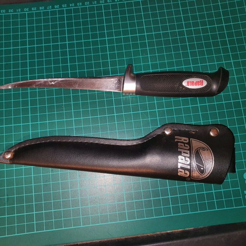 Rapala Ψαρευτικό Μαχαίρι Φιλεταρίσματος Σαν Καινούργιο Με Δερμάτινη Θήκη