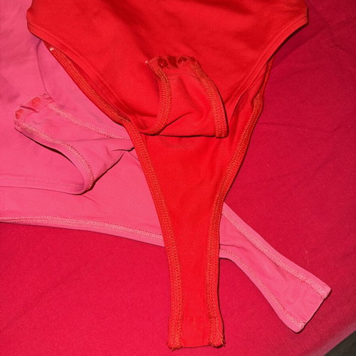 Zara bodysuits 2-pack, pink and red, size S
