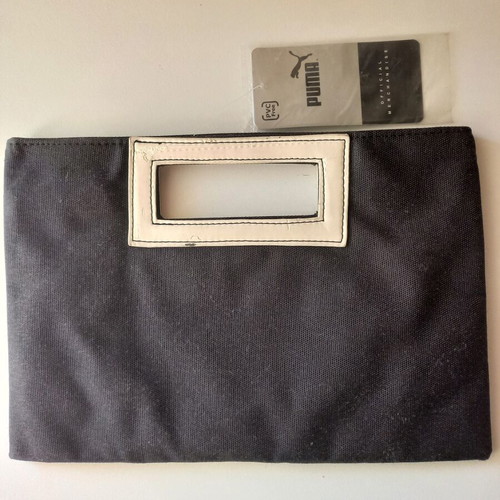 Puma handbag like new, black and beige fabric