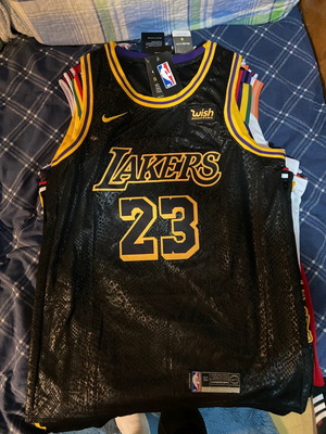 Lebron James Los Angeles Lakers NBA jersey black large new
