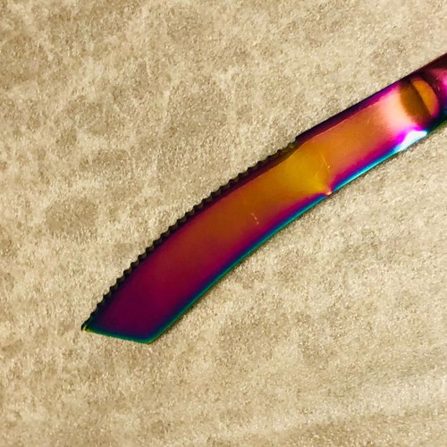 Titanium gradient kitchen knife new