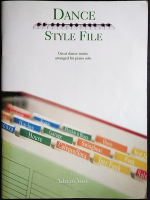 Dance Style File by Adrian York like new, piano solo sheet music