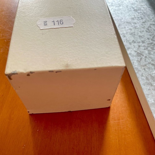 Vintage metal storage box like new for candle