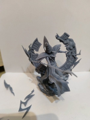 Dark Magician figure from Yu-Gi-Oh 3D printed, like new, unpainted