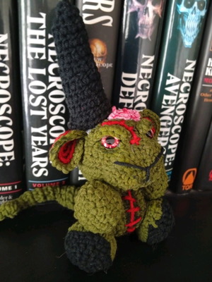 Zombie Baphomet knitted handmade amigurumi doll new