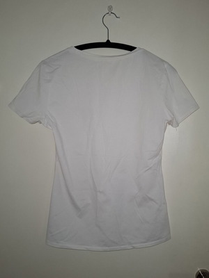 Women's white T-shirt with designs, used, size M