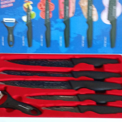 Kitchen knife set and peeler new, Swiss brand, 6 pieces