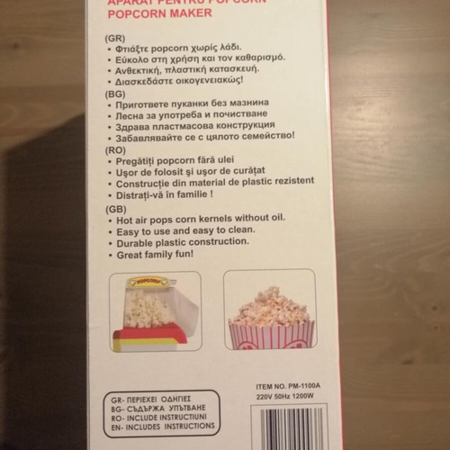 Electric popcorn maker 1200W new