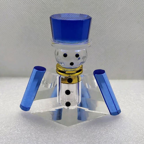 Crystal bottle for snowman perfume Laureline FONTANEL