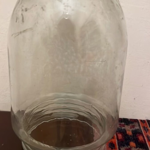 Vintage lamp made of blown glass new, Mollers
