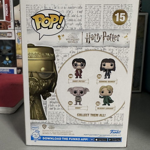 Harry Potter Dumbledore Gold Funko Pop figure like new, broken glasses part