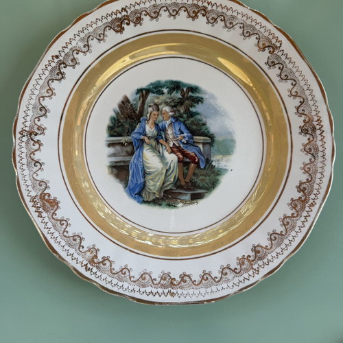 Vintage Keramikos plates set of 4, used