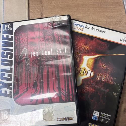 Resident Evil 4 and 5 PC games used set