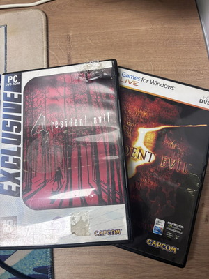 Resident Evil 4 and 5 PC games used set