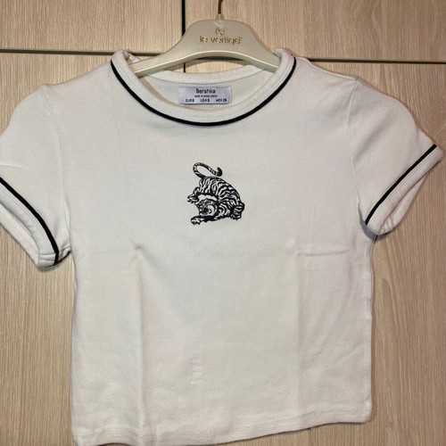 Bershka top white like new, size S