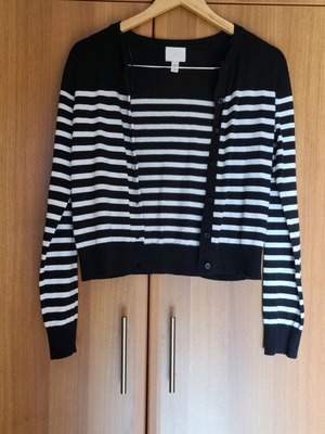 Knitted striped cardigan size S/M, as new