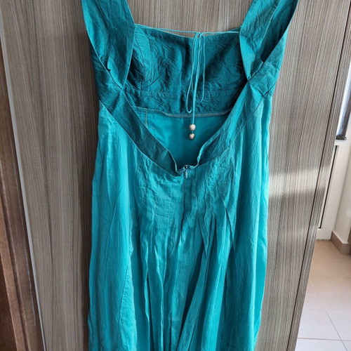 Observe midi dress green emerald used, open back, size S