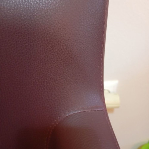 Cube Armchairs Set like new, burgundy leatherette, 2 pcs