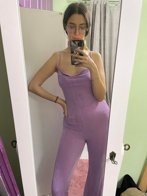 Lilac one-piece jumpsuit like new, size L