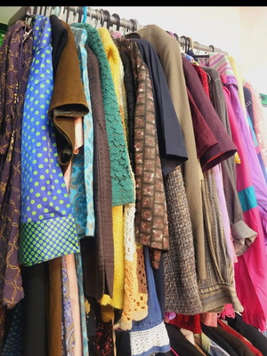 Vintage secondhand women's clothing stock, 350kg