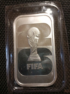 FIFA World Cup 2026 Silver Bar new 1 oz in protective case