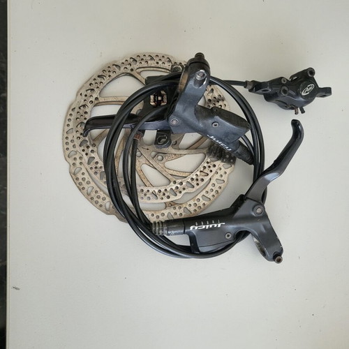 Hydraulic bicycle disc brake sets used, pack of 11 with rotors