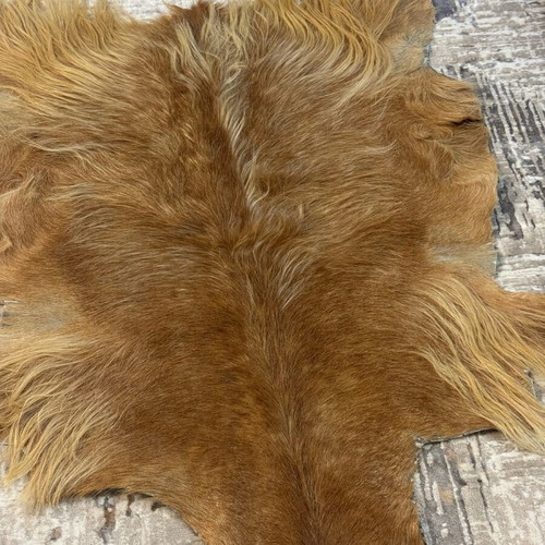 Leather goat rug used