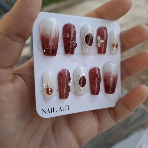 Press On Nails set with application tools new
