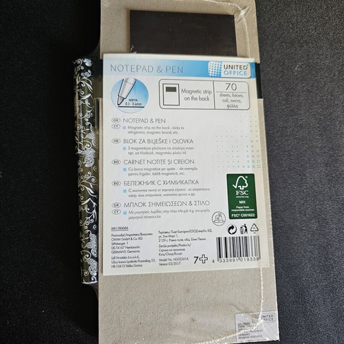 United Office notepad 70 sheets with pen and magnet