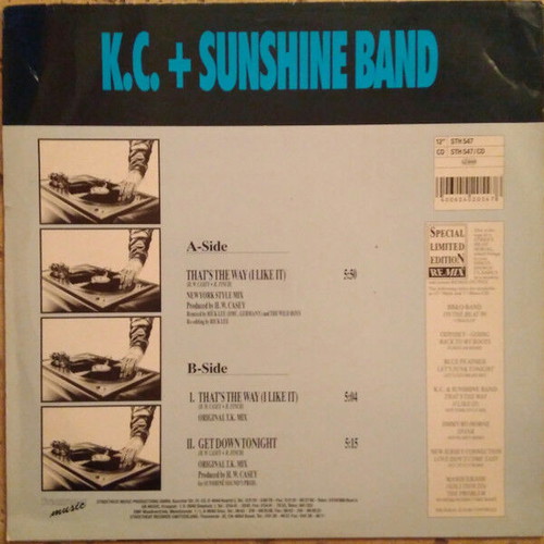 K.C. and the Sunshine Band That's The Way I Like It remix vinyl used, electronic