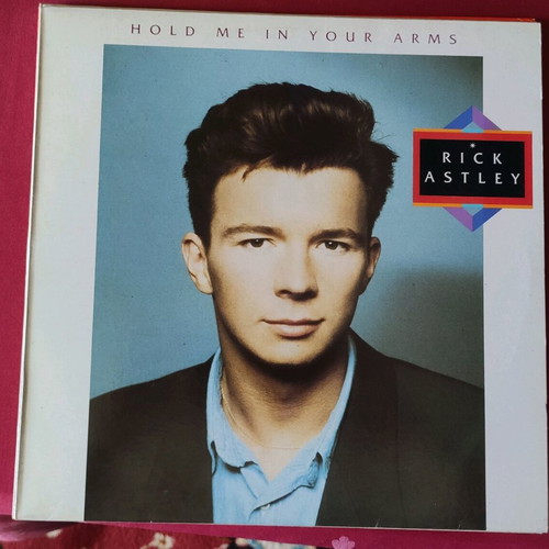 Rick Astley Hold Me In Your Arms vinyl used, Greek edition