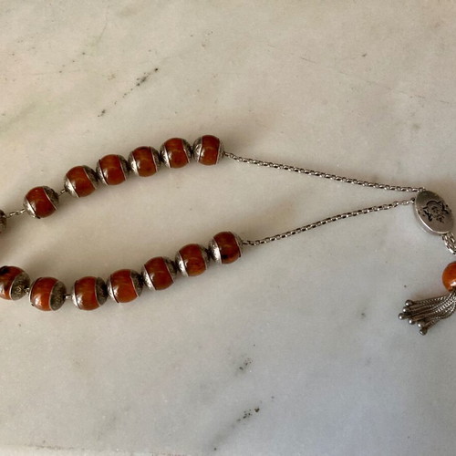 Silver worry beads used with 925 silver beads