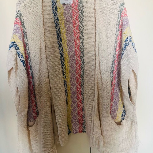 Zara poncho size 13/14 like new, colorful knitted