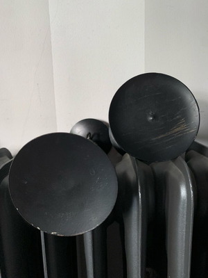 Candlesticks used, 2 black metal