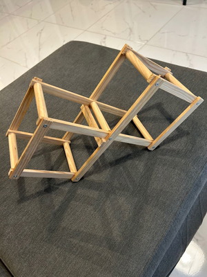 Wooden wine rack like new, capacity up to three bottles