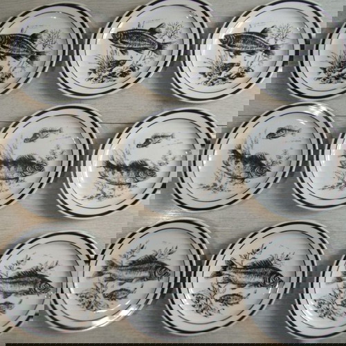 Комплект 9 стари порцеланови чинии Colditz като ново