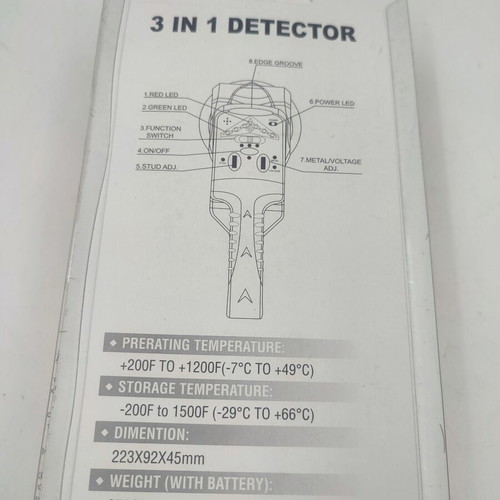 Dehco Tools Digital Detector 3 in 1 new, metal wood voltage