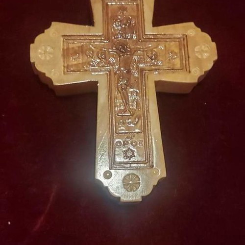 Carved cross 13cm from Saint George Cell Mount Athos new
