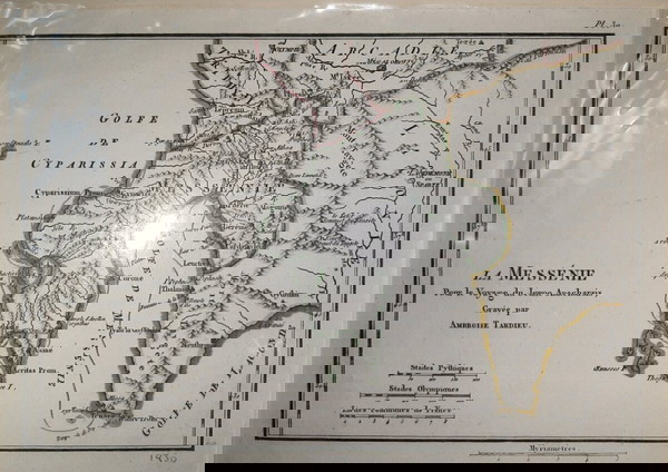 ΜΕΣΣΗΝΙΑ. ΧΑΡΤΗΣ. Χαλκογραφία.1830.