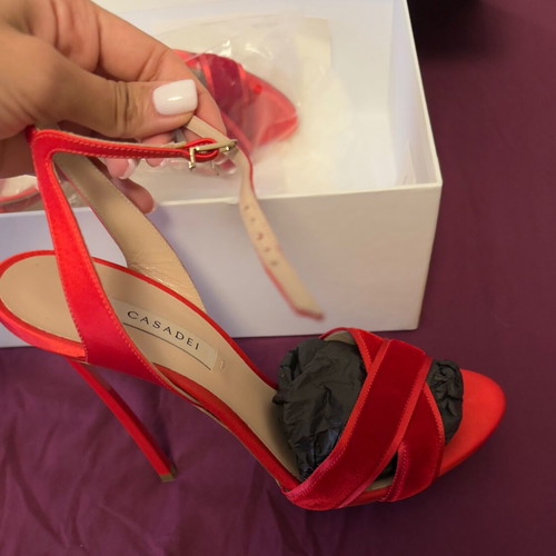 Casadei red sandals new