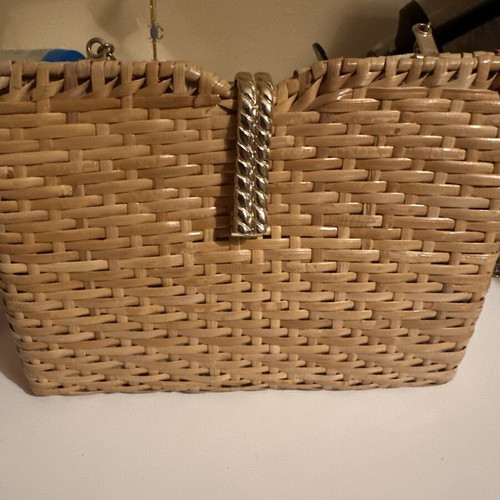 Zara straw shoulder bag like new, yellow