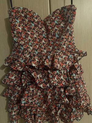 Assos strapless dress like new, colorful, size S