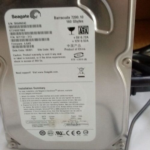 Hard drive 160 GB 3.5 SATA used