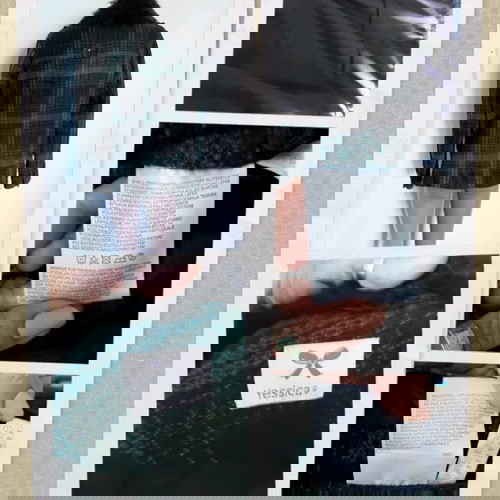 Γυναικείο παλτό Yessica καρό με αποσπώμενο γιακά, σαν καινούργιο, XL-XXL