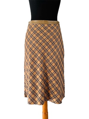 Primo Emporio wool skirt vintage used, beige, size M