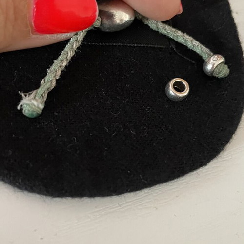 Links Of London friendship bracelet used, green and silver